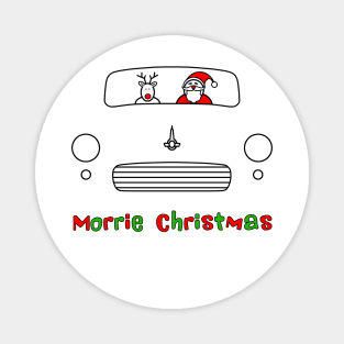 Morris "Morrie Christmas" Minor classic British car Christmas special edition Magnet